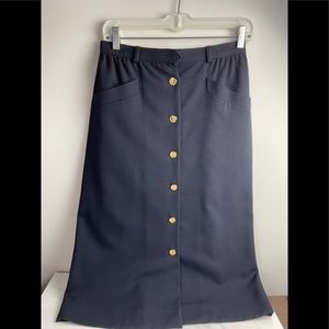 ESCADA -Dark Navy Skirt 100% virgin wool (vintage)